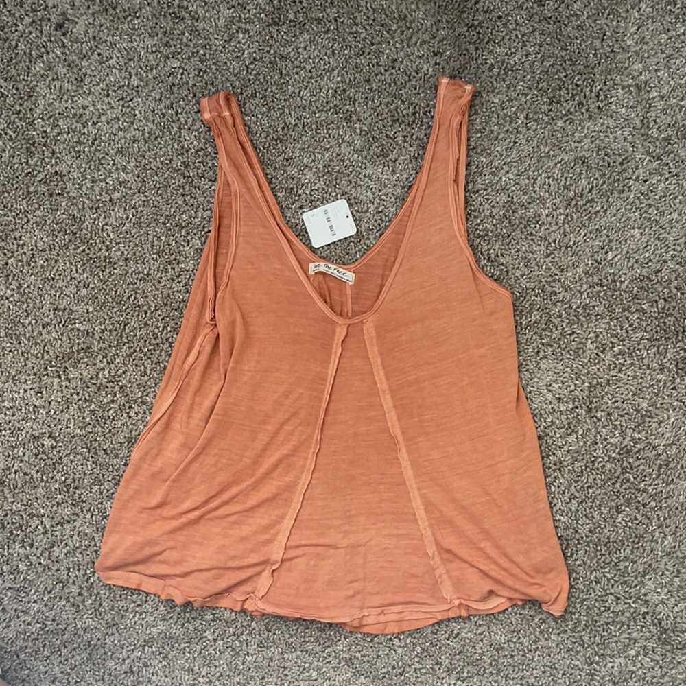 free people peach tank top